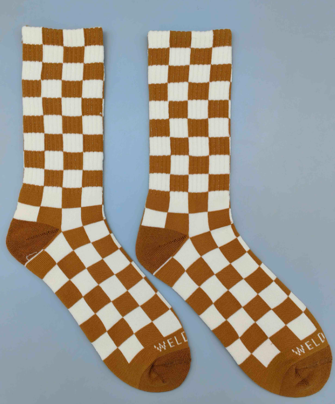 Checkerboard Cotton Crew Socks – weld mfg